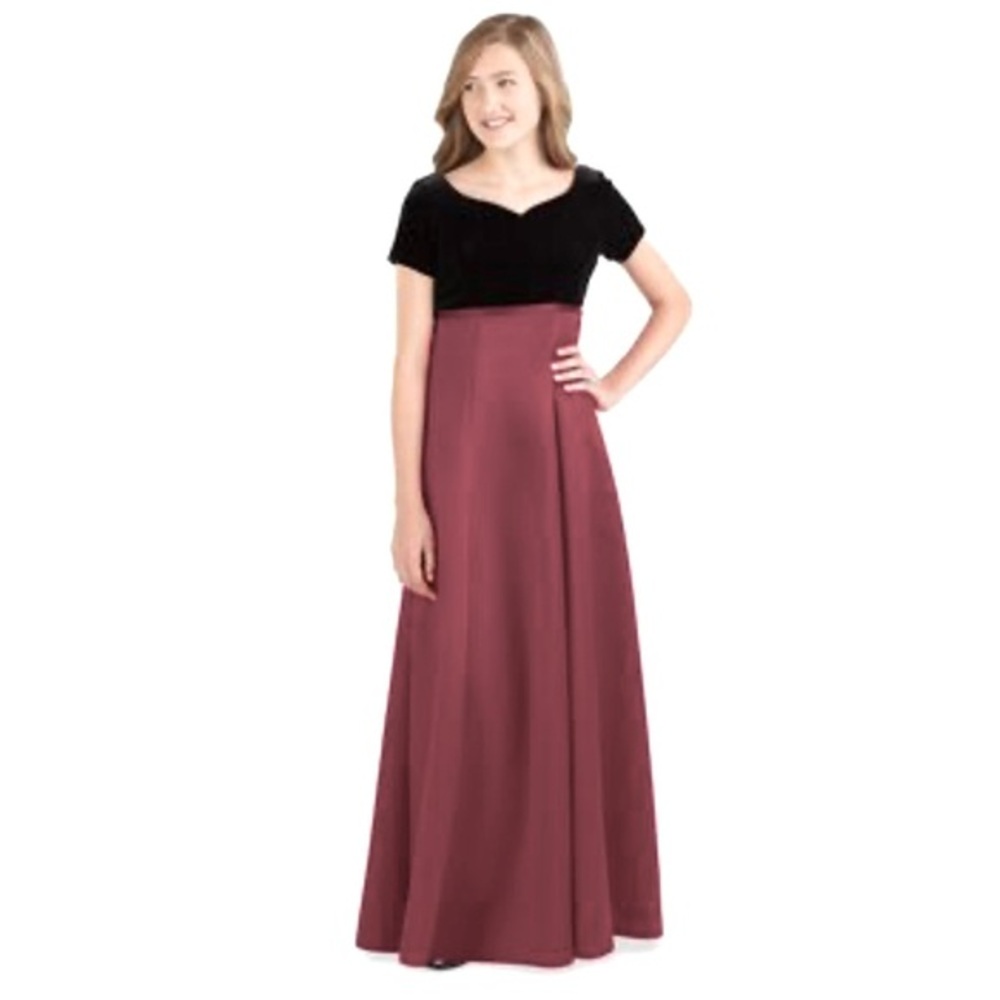 Vintage southeastern Sz 6 Elegant Black and Burgundy Evening Dress witchy 90s